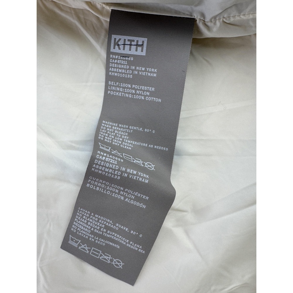 Kith Pinehurst Sherpa Fleece Jacket Men Large White Paisley Snap Bomber Kith Kin - Picture 10 of 12